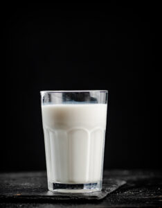 A glass of fresh milk