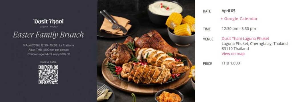 La Trattoria at Dusit Thani Laguna Easter Family Brunch Buffet | Denz Coworking Cafe