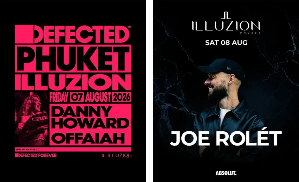Defected Phuket and Joe Rolét at Illuzion | Denz Coworking Cafe Phuket